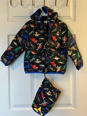 Epic Threads NWT Toddler Lightweight Packable Dinosaur Jacket with Carrying Bag